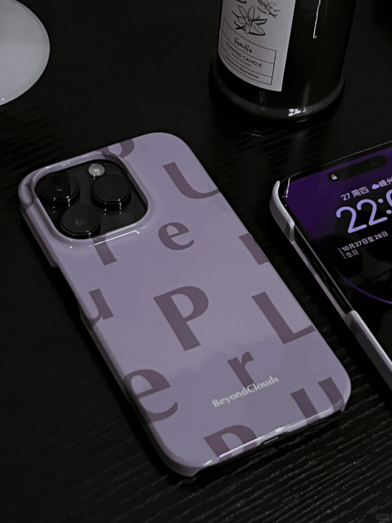 PurpleAlphabetPrintedPhoneCase3