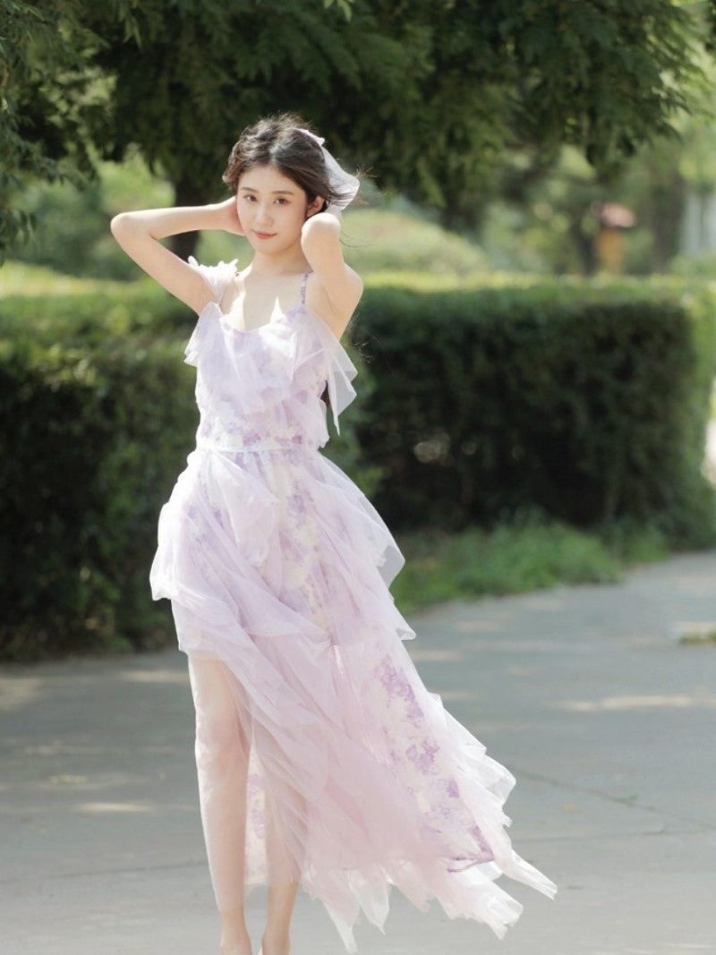 PurpleBacklessRufflesTiredDress1