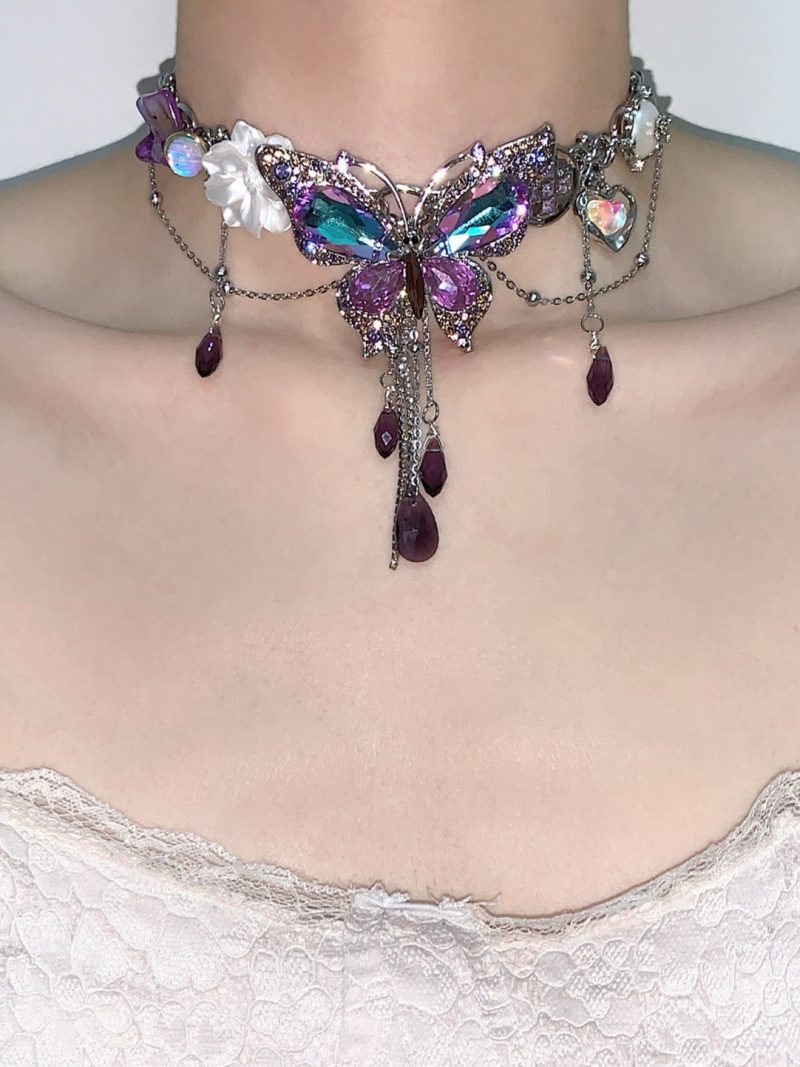 PurpleButterflyDreamTasselNecklaceWaistChain1