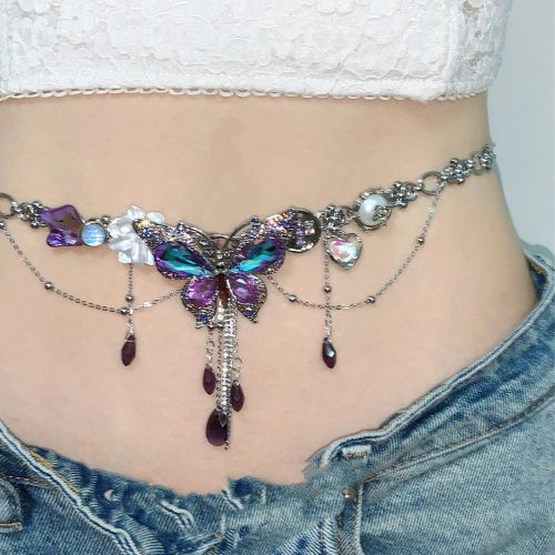 PurpleButterflyDreamTasselNecklaceWaistChain2