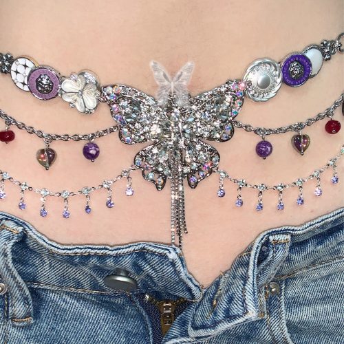 PurpleButterflyDreamTasselNecklaceWaistChain6