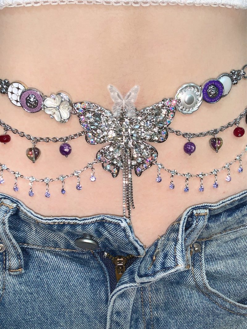 PurpleButterflyDreamTasselNecklaceWaistChain6