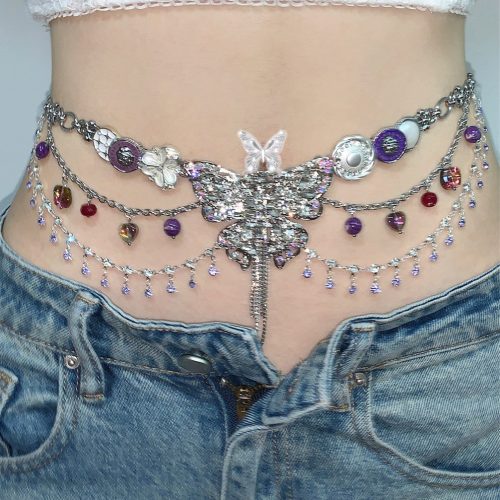 PurpleButterflyDreamTasselNecklaceWaistChain8