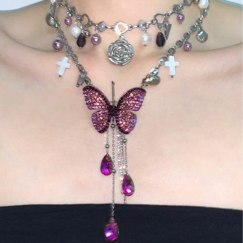 PurpleButterflyFlowerTasselChoker1 e65a0fa7 6e03 4f0a 915c 2e81d2a89e9e