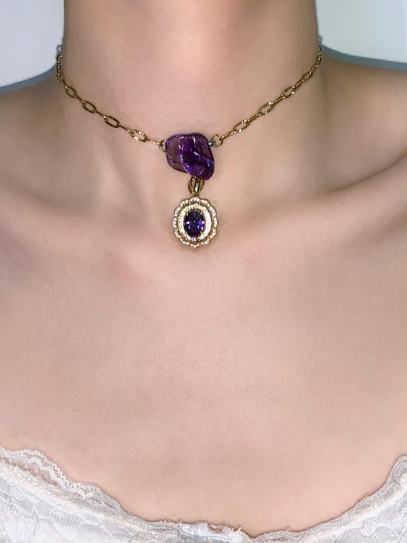 PurpleButtonsChokerNecklace1