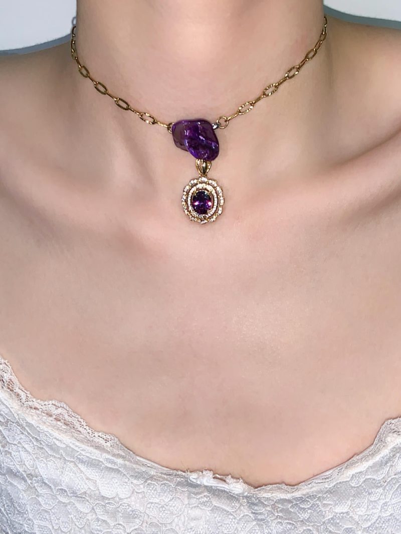 PurpleButtonsChokerNecklace2