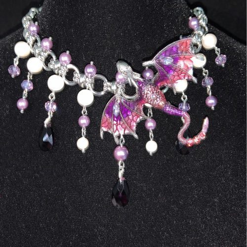 PurpleDragonPearlBeadedChoker6