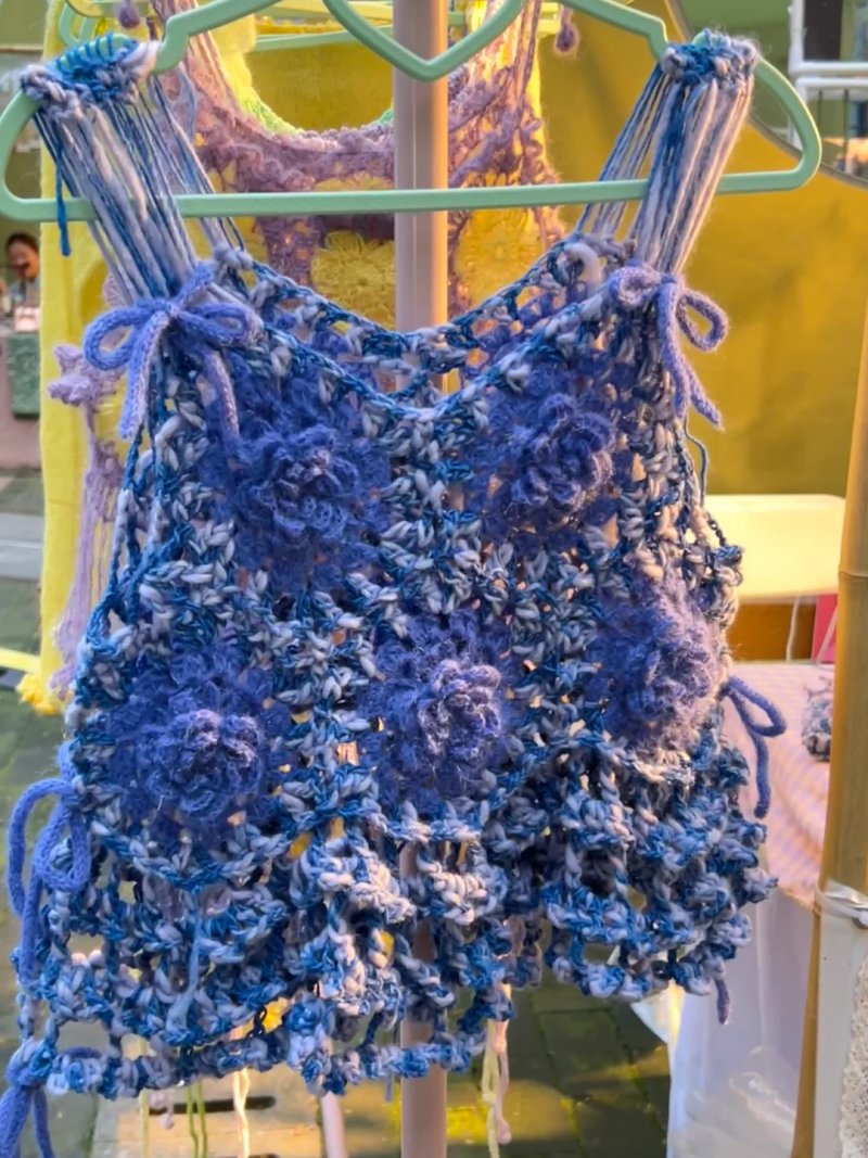 PurpleFlowerTasselHandmadeCrochetTop4