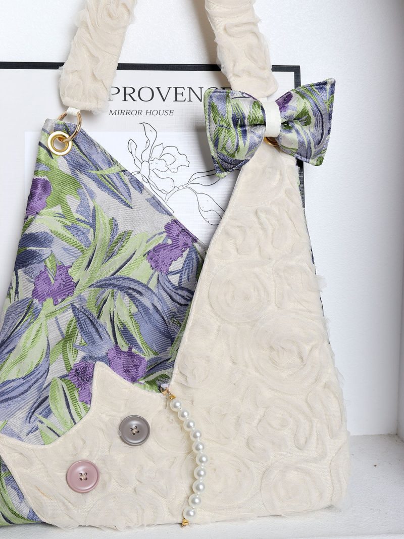 PurpleIrisChiffonCatBowShoulderBag12