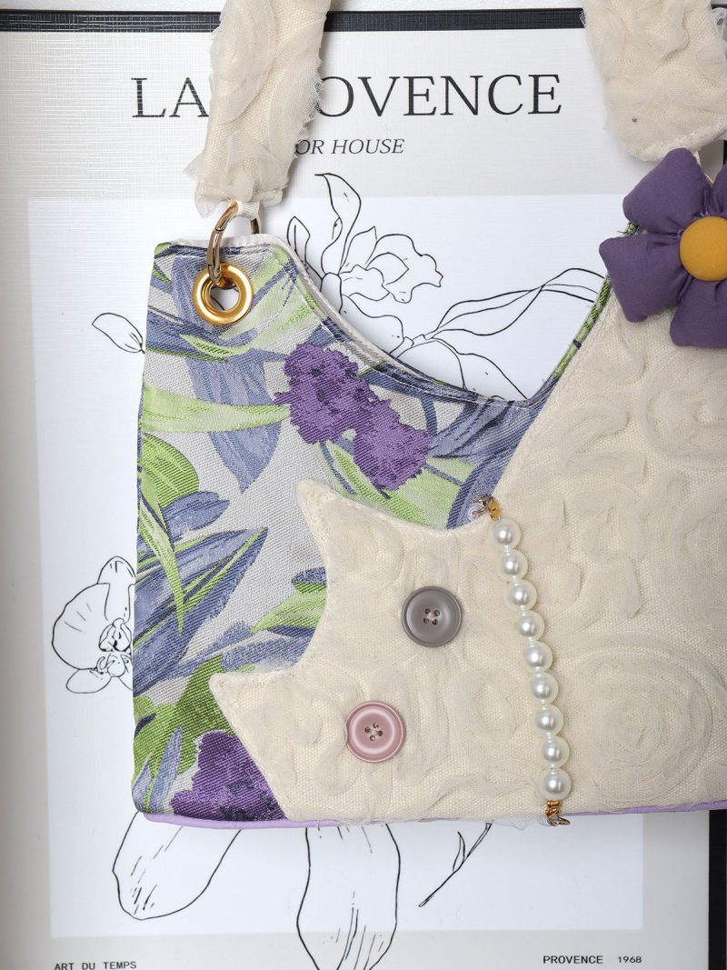 PurpleIrisChiffonCatBowShoulderBag6