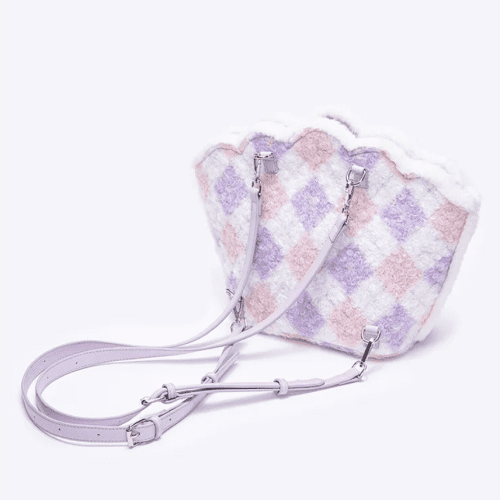 PurpleShell ShapedPlushBeadedShoulderBag1