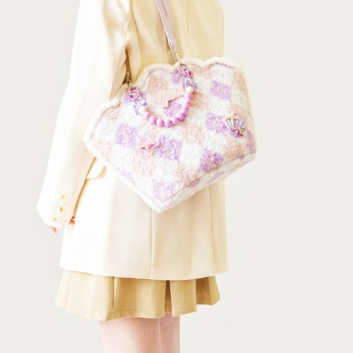 PurpleShell ShapedPlushBeadedShoulderBag8