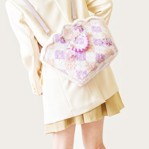 PurpleShell ShapedPlushBeadedShoulderBag9