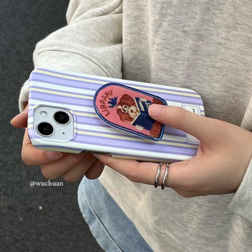 PurpleStripedPuppyPhoneCase3