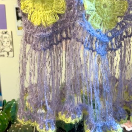 PurpleYellowFlowerTasselHandmadeCrochetTop3