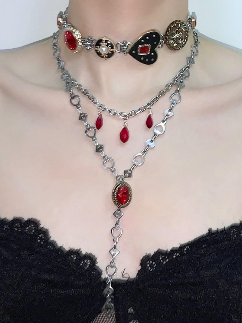 QueenofHeartsLayeredChokerNecklace1