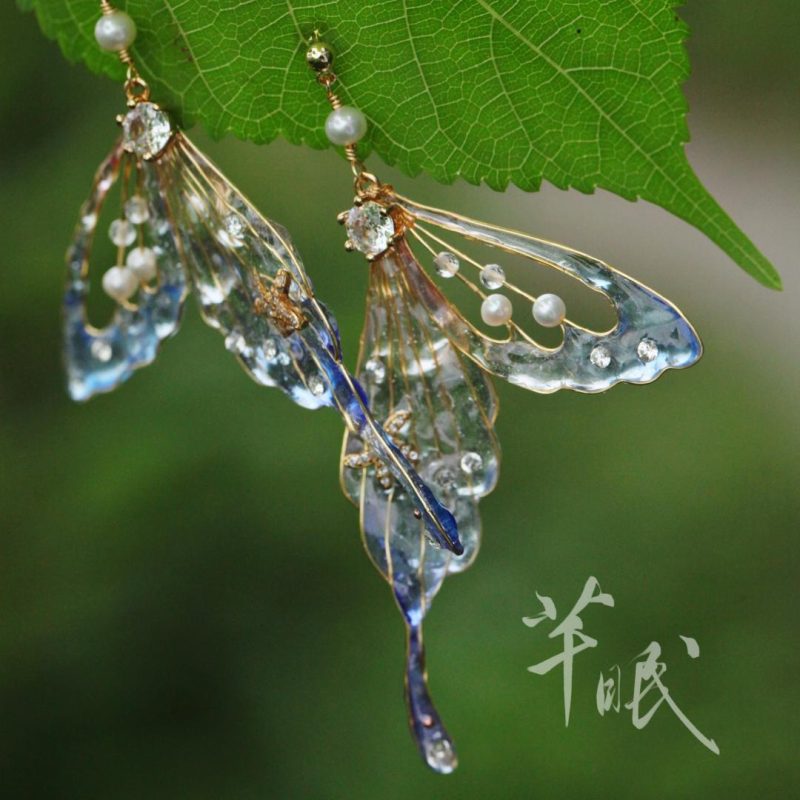 RainButterflyWingsEarrings3