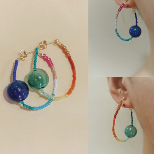 RainbowBubbleBeadedHoopEarrings1