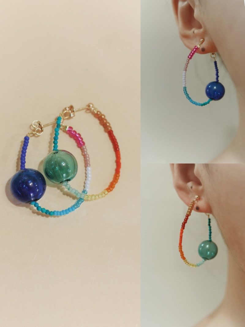 RainbowBubbleBeadedHoopEarrings1