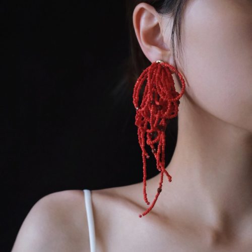 RedBeadedHoopsEarrings1 77866a18 f225 49cd bf6a 88bc805f6656