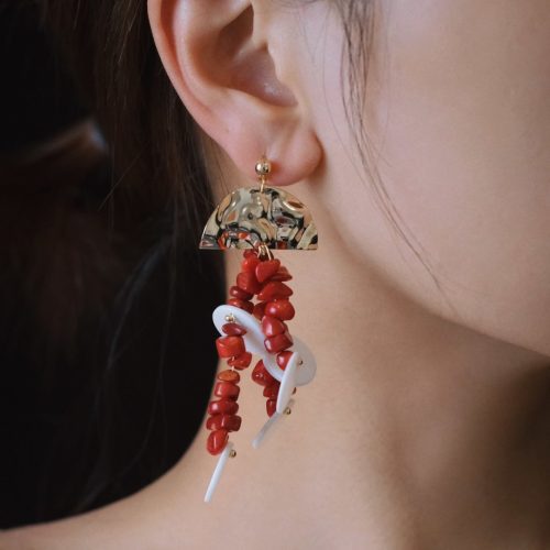 RedBeadedStatementEarrings1