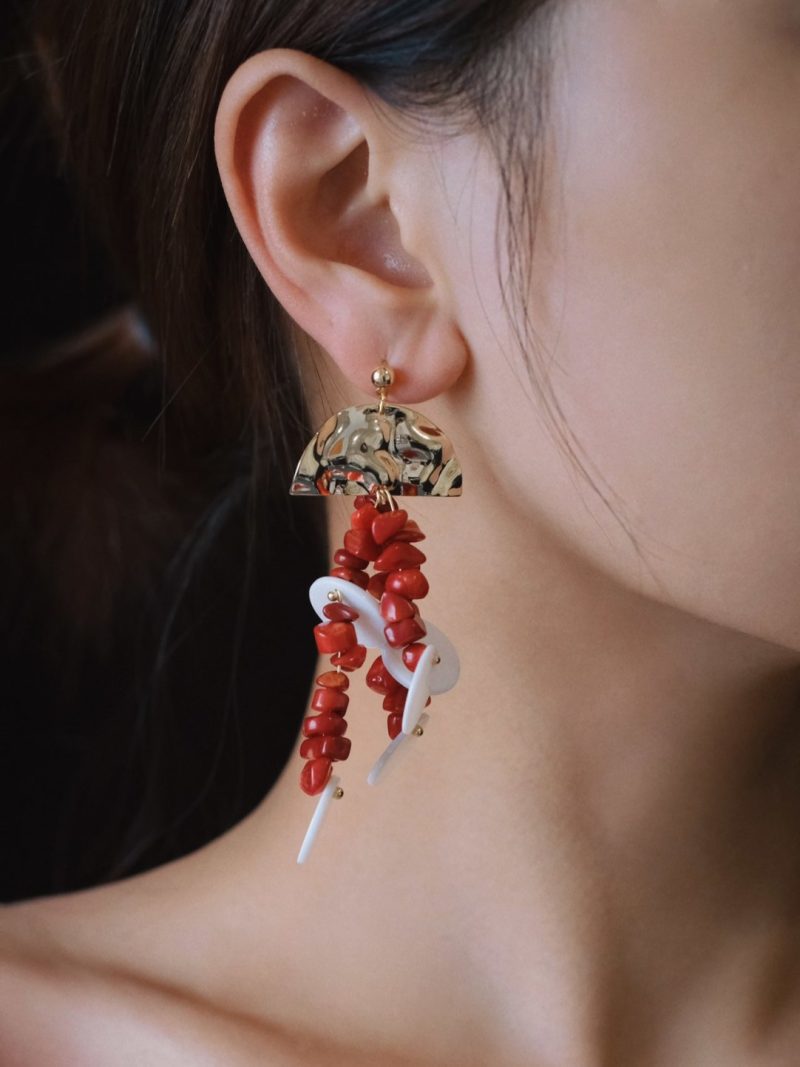 RedBeadedStatementEarrings1