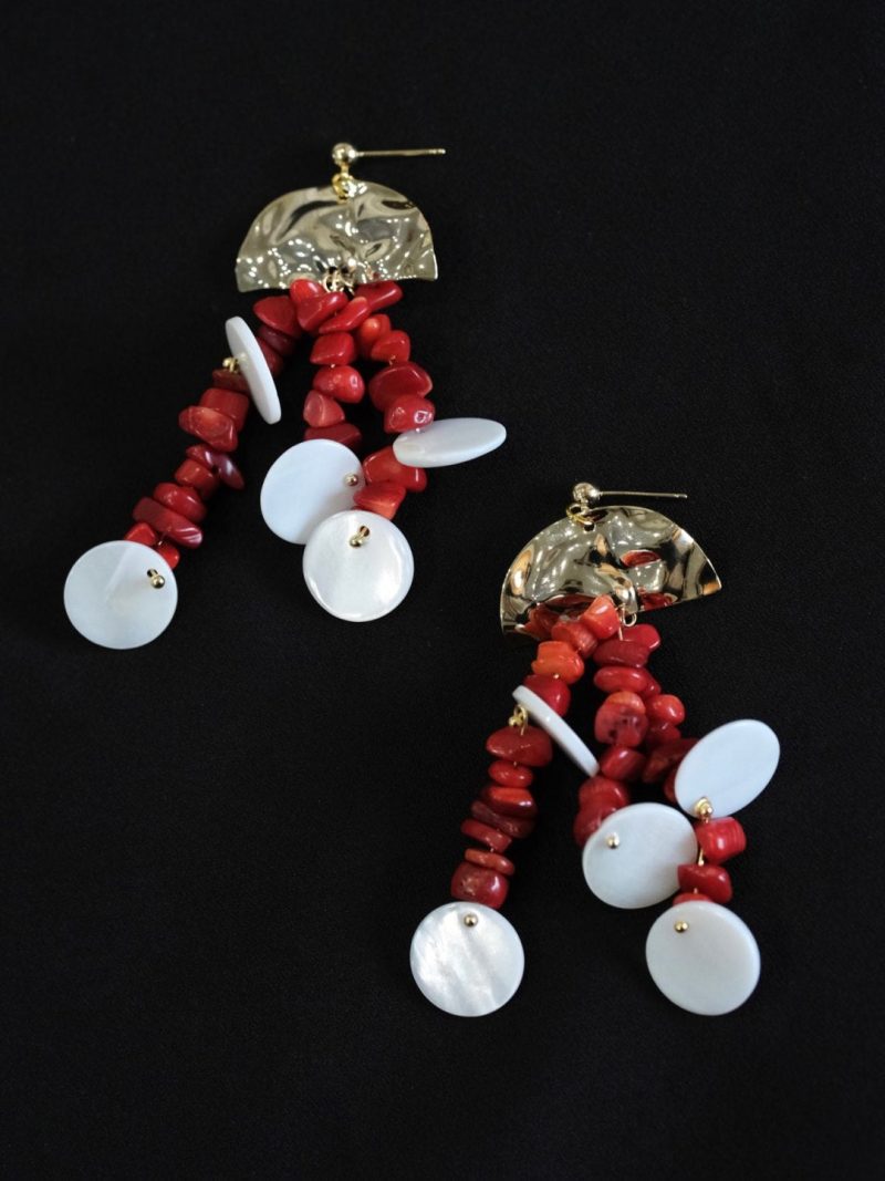 RedBeadedStatementEarrings3