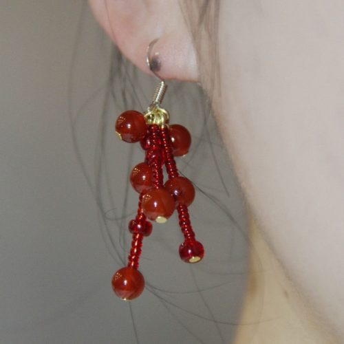 RedPomegranateBeadedEarrings3