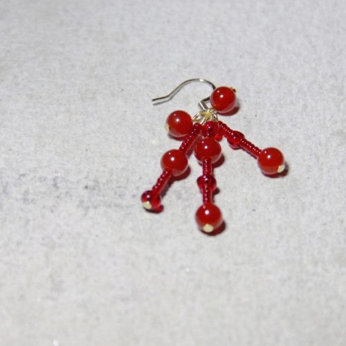 RedPomegranateBeadedEarrings5