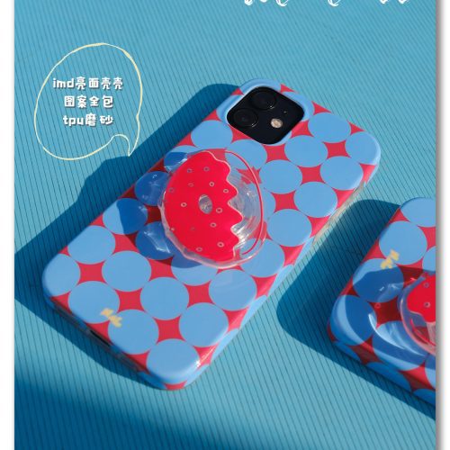 RedandBlueCirclePrintedPhoneCase4