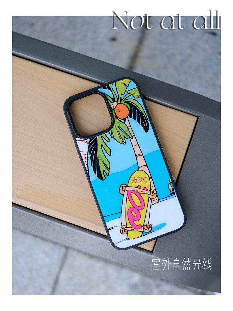 RetroBeachCoconutPrintPhoneCase2