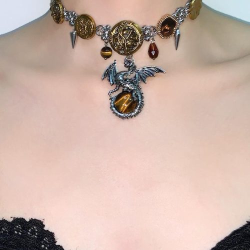 RetroDragonPendantNecklace3