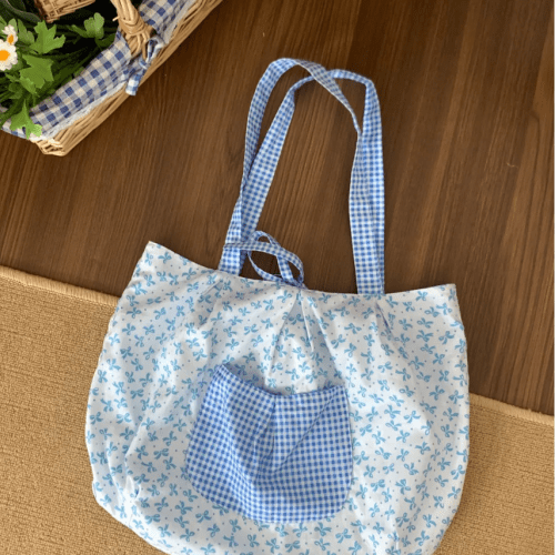 SeaSaltBubblesFloralPrintedDoublefaceToteBag1