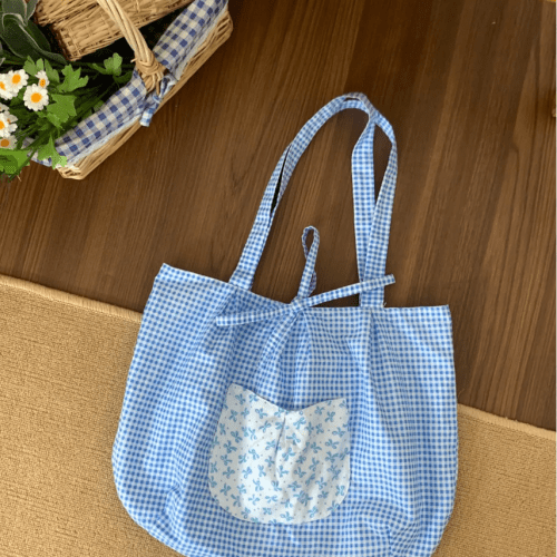 SeaSaltBubblesFloralPrintedDoublefaceToteBag2