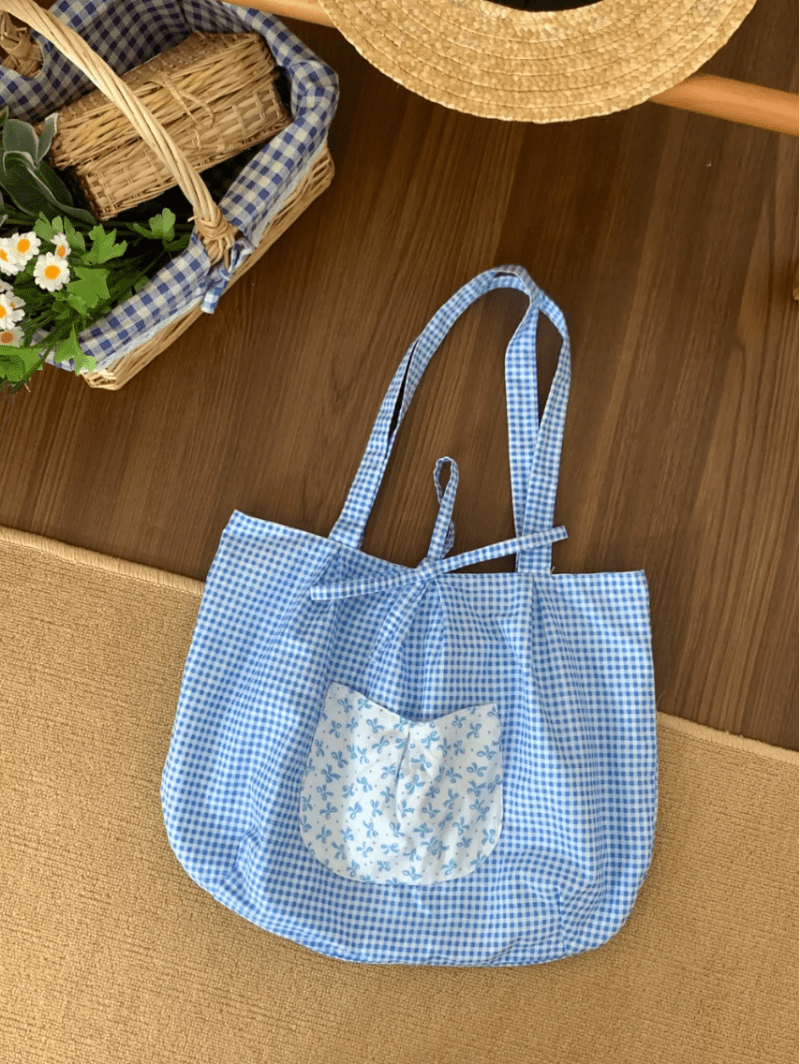 SeaSaltBubblesFloralPrintedDoublefaceToteBag2