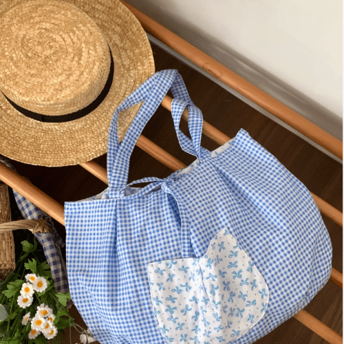 SeaSaltBubblesFloralPrintedDoublefaceToteBag3