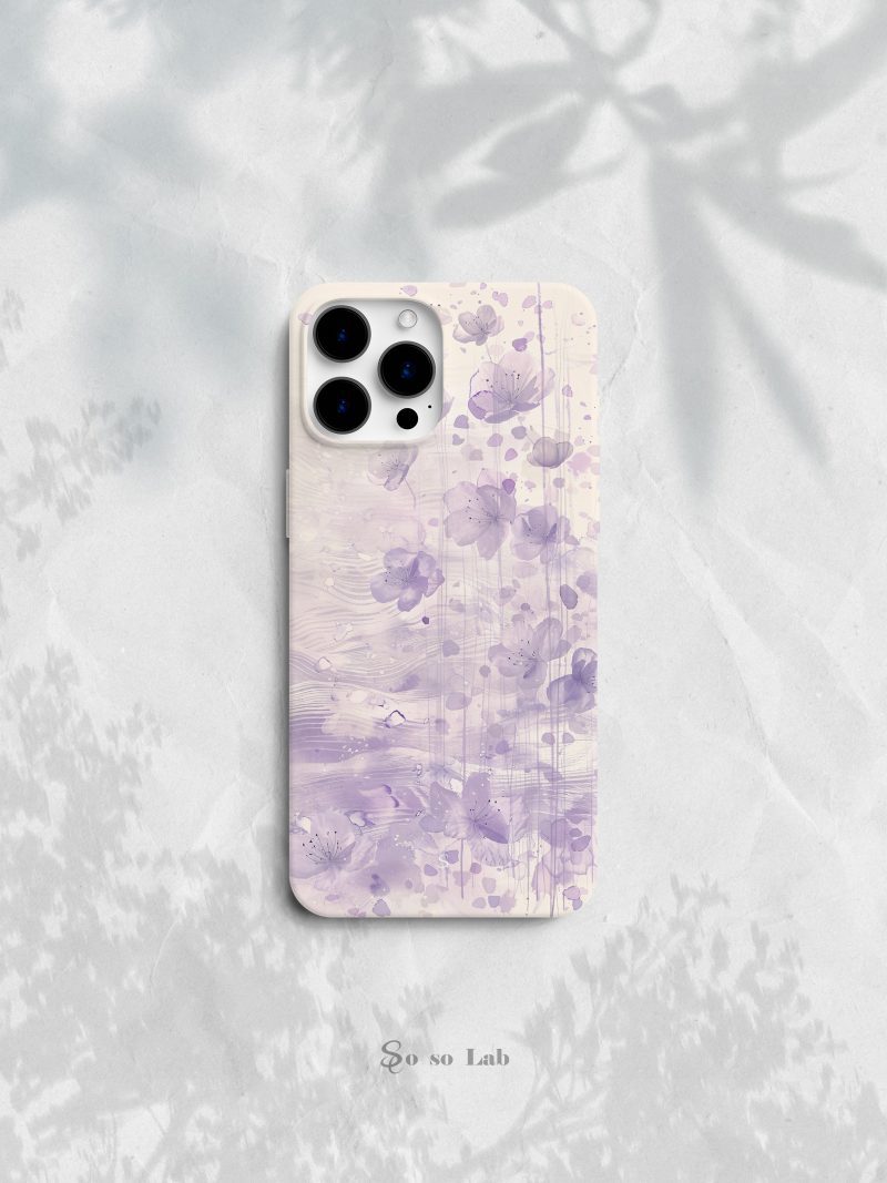 SeaofPurpleFlowersPrintedPhoneCase1