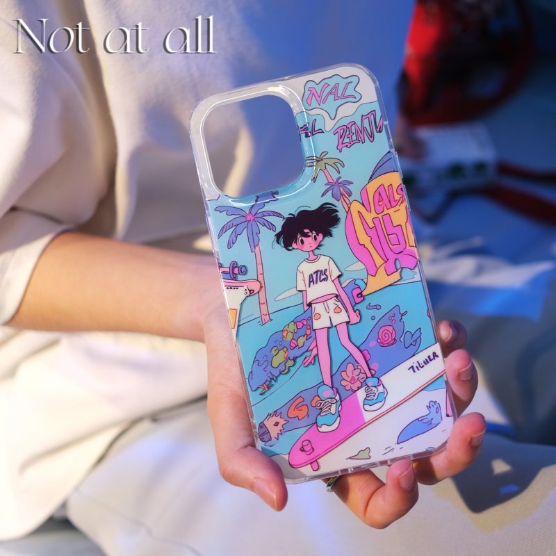 SkateboardGirlCartoonPrintedPhoneCase11