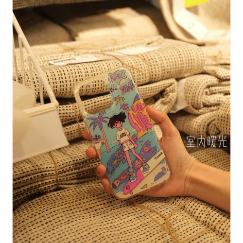 SkateboardGirlCartoonPrintedPhoneCase7