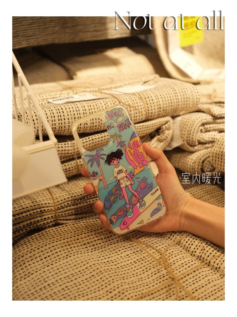 SkateboardGirlCartoonPrintedPhoneCase7