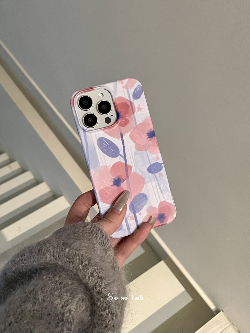 SketchingBloomingFlowerPrintedPhoneCase2