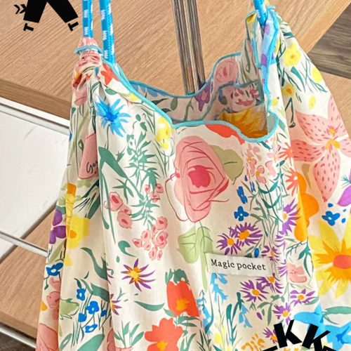 SketchingFloralEco FriendlyReusableShoulderBag7