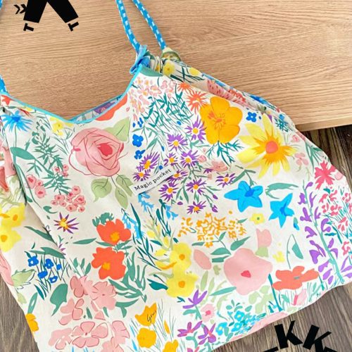 SketchingFloralEco FriendlyReusableShoulderBag8