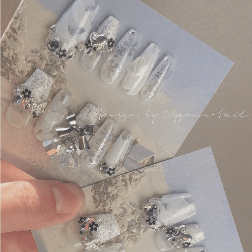 SnowFairy3DBellPressOnNailsSet2