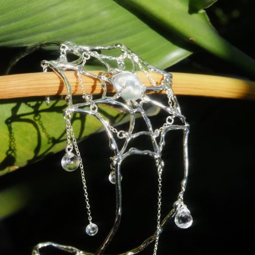 SpiderwebCrystalSilverArmCuff10