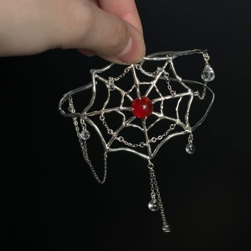 SpiderwebCrystalSilverArmCuff11