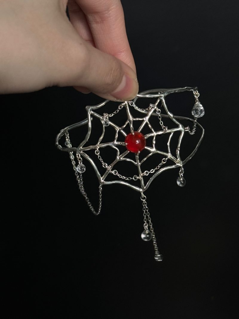 SpiderwebCrystalSilverArmCuff11