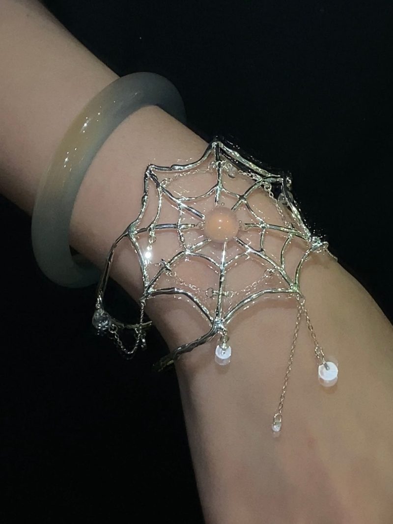 SpiderwebCrystalSilverArmCuff14