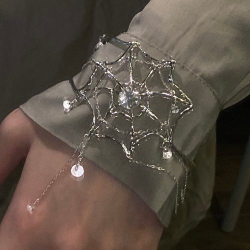 SpiderwebCrystalSilverArmCuff4