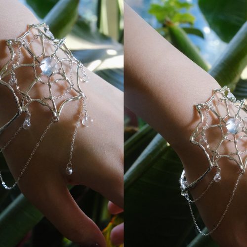 SpiderwebCrystalSilverArmCuff9